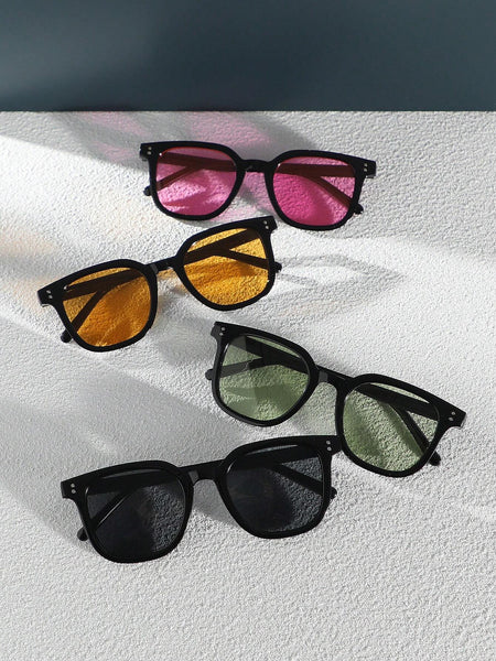 Customized-Tinted Coloured Geometric Sunglasses Black Friday Special