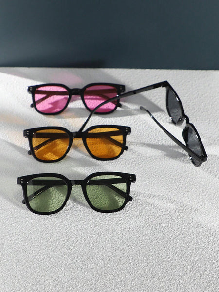 Customized-Tinted Coloured Geometric Sunglasses Black Friday Special