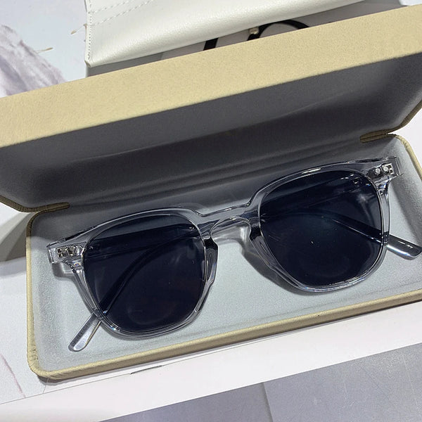 Trending sunglasses in 2024 - popular shape with colour tinted lenses Unisex men women