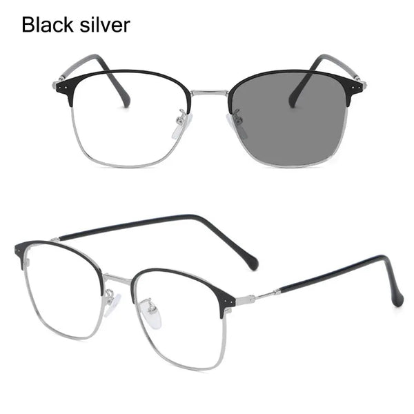 Blue light blocking glasses - Photochromic/transitions glasses from clear to dark. Two in one glasses and sunglasses.