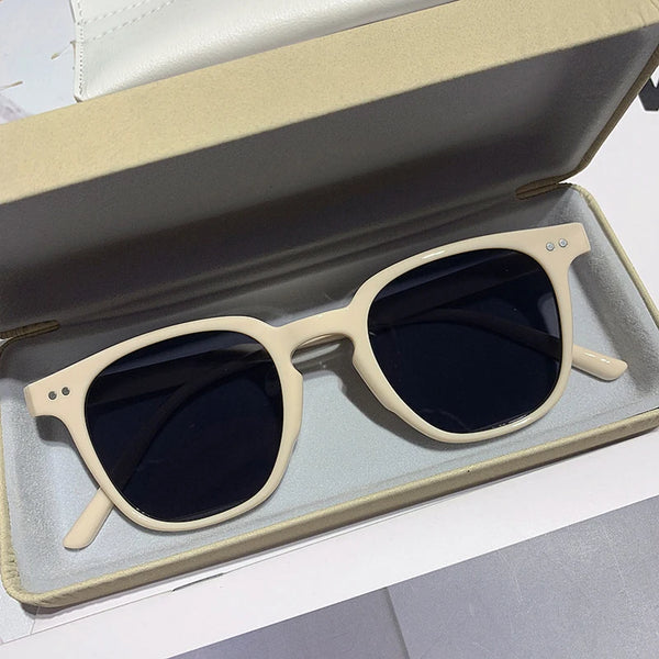 Trending sunglasses in 2024 - popular shape with colour tinted lenses Unisex men women